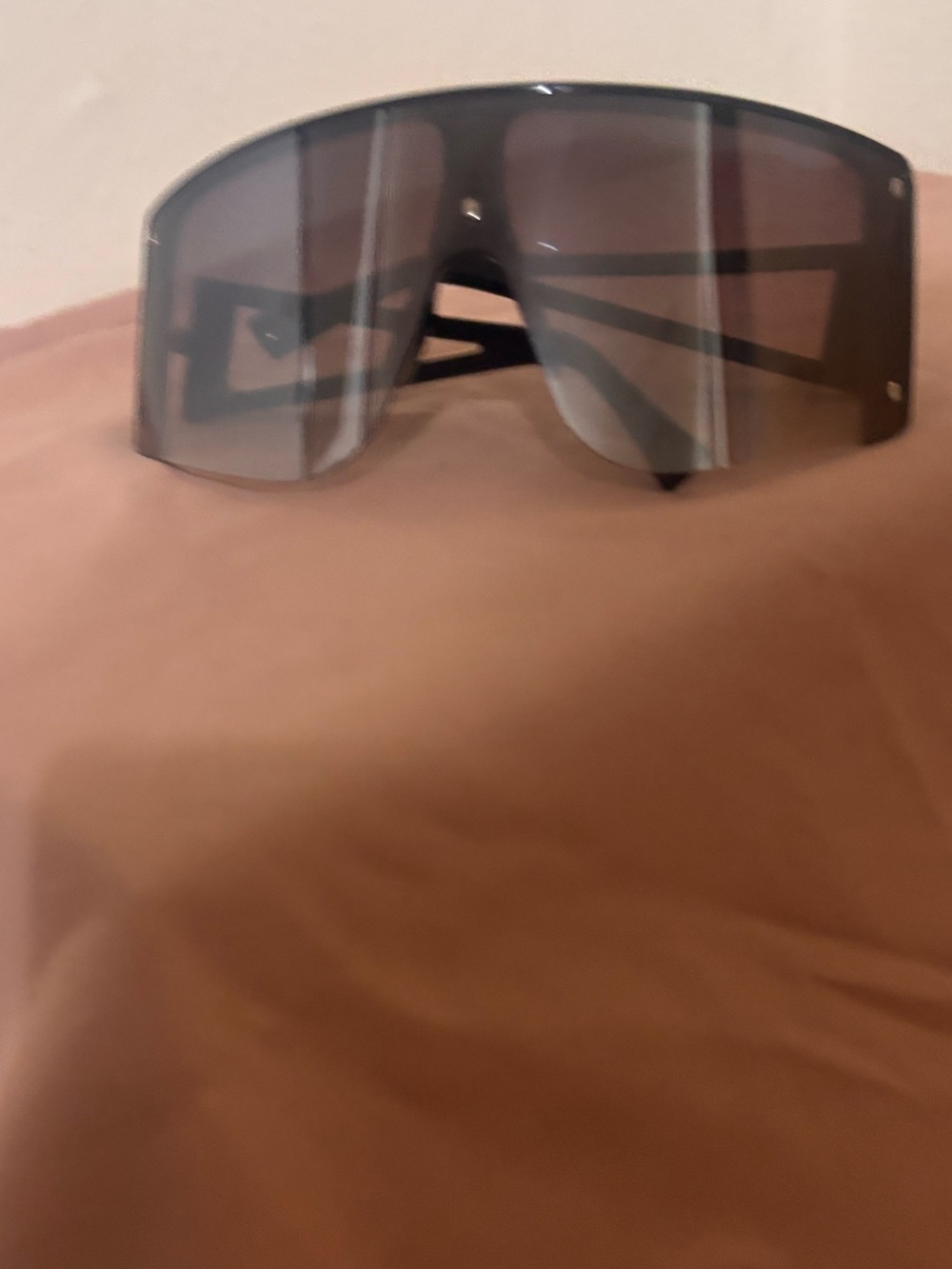Vince Camuto Men's Shield Sunglasses - Black/Brown Gradient Lens